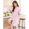 image:imageEkouaer Womens Cotton Nightgowns Button Down Sleep Shirts Soft Night Shirts Night DressLittle Flower