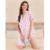 image:imageEkouaer Womens Cotton Nightgowns Button Down Sleep Shirts Soft Night Shirts Night DressLittle Flower