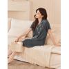 image:imageEkouaer Womens Cotton Nightgowns Button Down Sleep Shirts Soft Night Shirts Night DressMedium Grey