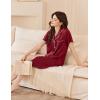 image:imageEkouaer Womens Cotton Nightgowns Button Down Sleep Shirts Soft Night Shirts Night DressRed