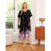 image:imageEkouaer Womens Nightgown Short Sleeve House Dress with PocketsFloral Print Mumu DressCherry Blossoms