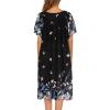 image:imageEkouaer Womens Nightgown Short Sleeve House Dress with PocketsFloral Print Mumu DressFloral Butterfly