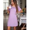 image:imageEkouaer Womens Sleep Shirt Short Sleeve Night Shirts Pullover Nightgown Soft Nightdress Sleepwear SXXLLilac