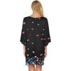 image:imageEkouaer Womens Sleepshirt Deep V Neck Nightgown Batwing Nightshirt Oversized SleepwearBlack Butterfly