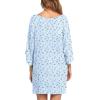 image:imageEkouaer Womens Sleepshirt Deep V Neck Nightgown Batwing Nightshirt Oversized SleepwearBlue Green Flower