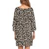 image:imageEkouaer Womens Sleepshirt Deep V Neck Nightgown Batwing Nightshirt Oversized SleepwearBrown Leopard
