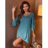 image:imageEkouaer Womens Sleepshirt Deep V Neck Nightgown Batwing Nightshirt Oversized SleepwearFlower Branch