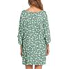 image:imageEkouaer Womens Sleepshirt Deep V Neck Nightgown Batwing Nightshirt Oversized SleepwearGreen White Flower