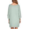 image:imageEkouaer Womens Sleepshirt Deep V Neck Nightgown Batwing Nightshirt Oversized SleepwearLight Green