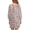 image:imageEkouaer Womens Sleepshirt Deep V Neck Nightgown Batwing Nightshirt Oversized SleepwearPink Leopard