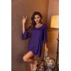 image:imageEkouaer Womens Sleepshirt Deep V Neck Nightgown Batwing Nightshirt Oversized SleepwearPurple