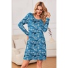 image:imageEkouaer 3 Pack Womens Nightgowns Long Sleeve Sleep Shirts Comfy Soft Nightshirt Women Pajama Sleep Dress Cute SleepwearGood Night coffee star