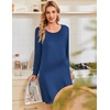 image:imageEkouaer 3 Pack Womens Nightgowns Long Sleeve Sleep Shirts Comfy Soft Nightshirt Women Pajama Sleep Dress Cute SleepwearStar constellation navy