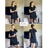 image:imageEkouaer Cotton Nightgowns for Women Short Sleeve Womens Nightgown V Neck Sleep Shirts for Women Soft Sleepwear SXXXLBlack
