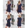 image:imageEkouaer Cotton Nightgowns for Women Short Sleeve Womens Nightgown V Neck Sleep Shirts for Women Soft Sleepwear SXXXLBlack Star