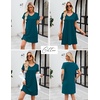 image:imageEkouaer Cotton Nightgowns for Women Short Sleeve Womens Nightgown V Neck Sleep Shirts for Women Soft Sleepwear SXXXLBlue Green