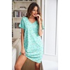 image:imageEkouaer Cotton Nightgowns for Women Short Sleeve Womens Nightgown V Neck Sleep Shirts for Women Soft Sleepwear SXXXLBlue Leaf