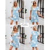 image:imageEkouaer Cotton Nightgowns for Women Short Sleeve Womens Nightgown V Neck Sleep Shirts for Women Soft Sleepwear SXXXLBlue White Flower