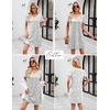 image:imageEkouaer Cotton Nightgowns for Women Short Sleeve Womens Nightgown V Neck Sleep Shirts for Women Soft Sleepwear SXXXLGrey Star