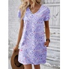 image:imageEkouaer Cotton Nightgowns for Women Short Sleeve Womens Nightgown V Neck Sleep Shirts for Women Soft Sleepwear SXXXLHeart Print Purple