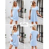 image:imageEkouaer Cotton Nightgowns for Women Short Sleeve Womens Nightgown V Neck Sleep Shirts for Women Soft Sleepwear SXXXLLight Blue