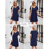 image:imageEkouaer Cotton Nightgowns for Women Short Sleeve Womens Nightgown V Neck Sleep Shirts for Women Soft Sleepwear SXXXLNavy Blue