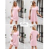 image:imageEkouaer Cotton Nightgowns for Women Short Sleeve Womens Nightgown V Neck Sleep Shirts for Women Soft Sleepwear SXXXLPink