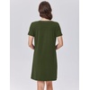 image:imageEkouaer Cotton Nightgowns for Women Soft Sleep Shirt with Pocket Short Sleeve Crewneck Nightshirts SXXLArmy Green