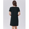 image:imageEkouaer Cotton Nightgowns for Women Soft Sleep Shirt with Pocket Short Sleeve Crewneck Nightshirts SXXLBlack