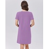 image:imageEkouaer Cotton Nightgowns for Women Soft Sleep Shirt with Pocket Short Sleeve Crewneck Nightshirts SXXLLilac