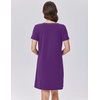 image:imageEkouaer Cotton Nightgowns for Women Soft Sleep Shirt with Pocket Short Sleeve Crewneck Nightshirts SXXLPurple