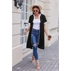 image:imageEkouaer Housecoat Women Zipper Front Duster Robe Short Sleeve Lounger Housedress Pockets Nightgown Casual Nights SXXXLBlack