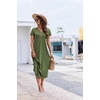 image:imageEkouaer Long Nightgowns for Women Button Night Gowns Short Sleeve Sleepwear Full Length Sleep Shirts With Pockets S2XLArmy Green
