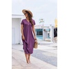 image:imageEkouaer Long Nightgowns for Women Button Night Gowns Short Sleeve Sleepwear Full Length Sleep Shirts With Pockets S2XLEggplant Purple