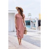 image:imageEkouaer Long Nightgowns for Women Button Night Gowns Short Sleeve Sleepwear Full Length Sleep Shirts With Pockets S2XLGray Purple Red
