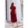 image:imageEkouaer Long Nightgowns for Women Button Night Gowns Short Sleeve Sleepwear Full Length Sleep Shirts With Pockets S2XLGrid