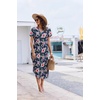 image:imageEkouaer Long Nightgowns for Women Button Night Gowns Short Sleeve Sleepwear Full Length Sleep Shirts With Pockets S2XLHawaii