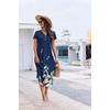 image:imageEkouaer Long Nightgowns for Women Button Night Gowns Short Sleeve Sleepwear Full Length Sleep Shirts With Pockets S2XLRed Flower