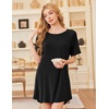 image:imageEkouaer Nightgowns for Women 2 Pack Bamboo Viscose Sleep Shirts Short Sleeve Nightshirt Comfy Sleepdress Soft SleepwearBlackTie Dye Pink