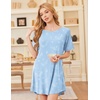 image:imageEkouaer Nightgowns for Women Bamboo Viscose Night Gown Short Sleeve Sleep Shirt Cooling Nightshirt Soft Sleepwear SXXXLBlue Ocean