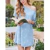 image:imageEkouaer Nightgowns for Women Bamboo Viscose Night Gown Short Sleeve Sleep Shirt Cooling Nightshirt Soft Sleepwear SXXXLBlue Ocean