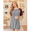 image:imageEkouaer Nightgowns for Women Bamboo Viscose Night Gown Short Sleeve Sleep Shirt Cooling Nightshirt Soft Sleepwear SXXXLLight Grey