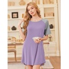 image:imageEkouaer Nightgowns for Women Bamboo Viscose Night Gown Short Sleeve Sleep Shirt Cooling Nightshirt Soft Sleepwear SXXXLLilac