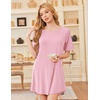 image:imageEkouaer Nightgowns for Women Bamboo Viscose Night Gown Short Sleeve Sleep Shirt Cooling Nightshirt Soft Sleepwear SXXXLPink