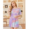 image:imageEkouaer Nightgowns for Women Bamboo Viscose Night Gown Short Sleeve Sleep Shirt Cooling Nightshirt Soft Sleepwear SXXXLTie Dye Blue