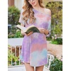 image:imageEkouaer Nightgowns for Women Bamboo Viscose Night Gown Short Sleeve Sleep Shirt Cooling Nightshirt Soft Sleepwear SXXXLTie Dye Blue