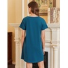 image:imageEkouaer Nightgowns for Women Cotton Sleepshirts Short Sleeve Nightshirt Tshirt Night Gown Casual Sleepdress Comfy NightdressDark Blue