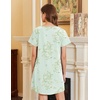 image:imageEkouaer Nightgowns for Women Cotton Sleepshirts Short Sleeve Nightshirt Tshirt Night Gown Casual Sleepdress Comfy NightdressLight Green Floral