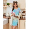 image:imageEkouaer Nightgowns for Women Cotton Sleepshirts Short Sleeve Nightshirt Tshirt Night Gown Casual Sleepdress Comfy NightdressPink Tie Dye