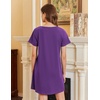 image:imageEkouaer Nightgowns for Women Cotton Sleepshirts Short Sleeve Nightshirt Tshirt Night Gown Casual Sleepdress Comfy NightdressPurple